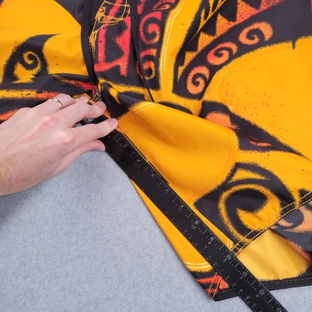 Quiksilver Board Shorts Mens 32 Orange Black Tribal Print Y2K A101762